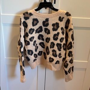 NEW PINK Cheetah Cozy Sweater